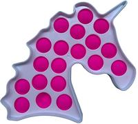 Simple Dimple Push Pop It Bubble Stress Relief Sensory Autism Fidget Spinner UK (Unicorn White Pink)