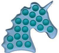 Simple Dimple Push Pop It Bubble Stress Relief Sensory Autism Fidget Spinner UK (Unicorn White Turquoise)