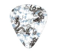Simple Dragon Pattern Guitar Pick 12 Packs For Acoustic Electric Guitars Bass Or Ukulele With Three Different Thickness