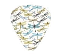 Simple Dragonfly Print 12pcs Guitar Cubes for Guitar and Ukulele, Unique Guitar Gift