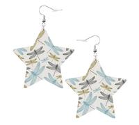 simple dragonfly Star Shape Earrings, Modern Dangle Earrings, Women's Statement Jewelry for Office Daily