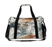 Simple Drawing of Flowers Bag，Adjustable Shoulder Straps, Double Zippers ， Tote Bag with Large Capacity And Multi-functions, Travel Bag for Women, Travel, Gym, Weekend.