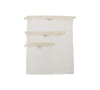 Simple Ecology Organic Cotton Mesh Laundry Bag; Machine Washing Bags for Delicates, Lingerie and Garments, Set of 3 (S, M, L)