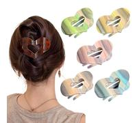 Simple Elegant Duckbill Hair Clip, Casual Versatile Solid Colour Lay Flat Hair Clip, Inner Teeth Safe Flat Hair Clips, Effortless Elegance Starts with One Clip (Colorful Set (5 pieces))