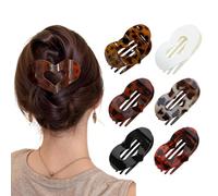 Simple Elegant Duckbill Hair Clip, Casual Versatile Solid Colour Lay Flat Hair Clip, Inner Teeth Safe Flat Hair Clips, Effortless Elegance Starts with One Clip (Glossy Set (6 pieces))