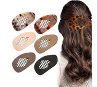 Simple Elegant Duckbill Hair Clip,Round Flat Hair Clips for Women,Duckbill Hair Clip For Thick Hair,Duckbill Hair Clips-Medium Classic Multicolor Suitable for all hair types (F)