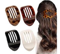 Simple Elegant Duckbill Hair Clip,Round Flat Hair Clips for Women,Duckbill Hair Clip For Thick Hair,Duckbill Hair Clips-Medium Classic Multicolor Suitable for all hair types (B)