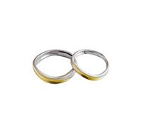 Simple Engagement Ring, A Promise Ring Golden Leaf Silver Sterling Silver Small Gift Sets for Women