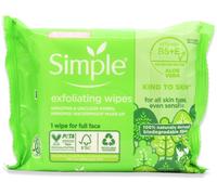 Simple biodegradable Exfoliating Face Wipes cleansing wipes to smooth skin and unclog pores for sensitive skin 20 wipes