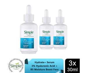 Simple Face Serums Set 30ml - Repair+, Glow+, Niacinamide, Hydrate+ (1 or 3 Pk)