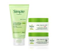 Simple Face Wash + Day Cream + Night Cream Set
