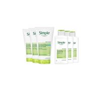 Simple Face Wash & Light Moisturiser 125Ml 3-Pack Bundle In White White
