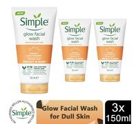 Simple Protect 'N' Glow Express Glow Clay Polish Cleanser leaves skin naturally glowing for expert facial skin care 150 ml