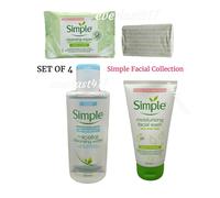 Simple Facial Set of 4 Micellar Cleansing Water Cleansing Wipes Facial Wash Soap
