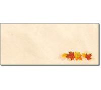 Simple Fall Leaves Envelopes - 9.5" x 4.125" (#10 Envelope) - 20 Autumn Stationery Envelopes