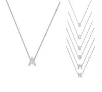 Simple Fashion Rhinestone Initial Letter Pendant Necklace For Women Alphabet Jewelry Box Chain Choker Birthday Party Gift-Y