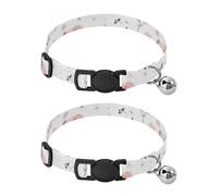Simple Flower Elephants Small Breed Dog Collar Adjustable Girl & Boy Dog Collars 2 Pcs