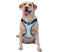 Simple Flower Shapes Line Art No Pull Dog Harness Adjustable Reflective Oxford Easy Control Medium Large Dog Harness