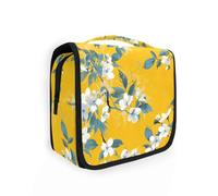 Simple Flowers Men's Toiletry Travel Bag with Hanging Hook Expandable Bag for Makeup Gym