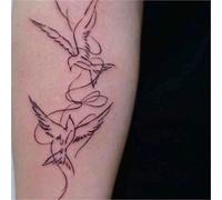 Simple, Free-flowing Dove Herbal Temporary Tattoo For Arms, Waterproof, Suitable For Both Men And Women, Long-lasting (2 Weeks), Fake Tattoos(1pcs)