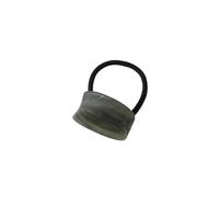 Simple frosted wood grain ponytail hair band, geometric arc high elastic hair band(Oval wood grain tea green)