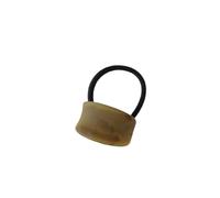 Simple frosted wood grain ponytail hair band, geometric arc high elastic hair band(Oval wood green)