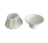 Simple Fruit Tray Silicone Mold Round Dish Epoxy Resin Concrete Casting for Making Plaster Fruit Tray Silicone Craft Supplies Storage Container Stripe Dish