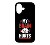 Simple Funny gym workout quote My brain Hurts Case for iPhone 17