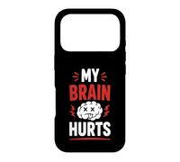 Simple Funny gym workout quote My brain Hurts Case for iPhone 17 Pro