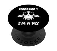 Simple funny insect fly quote cute Bzzz i'm a fly PopSockets Adhesive PopGrip