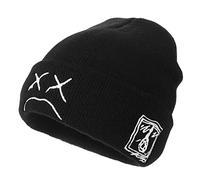 Simple Funny Sad Face Expression Warm Ear For Protection Knitted Hat Personality Outdoor Trend All-match For Men Women Knitted Caps For Girls Fringe Baby Boy Caplet Cap Girl Flower Hat With Ear Flaps