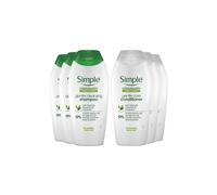 Simple Kind to Hair Shampoo & Conditioner Set 400ml 3 Pack Gentel Hair Care