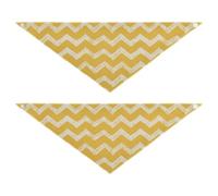 Simple Geometric Yellow Zigzag bulk dog bandanas Snap Button Bib Handkerchief Cute Pet Holiday Accessories Decor for Dogs Cats M