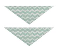 Simple Geometric Zigzag Green Dog holiday bandanas Snap Button Triangle Bibs Kerchief Set Cute Pet Holiday Accessories Decor for Dogs Cats S