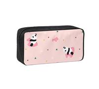 Simple Geometry Little Fresh Panda Minimalist Large-Capacity Pencil Case â€“ Durable 600d Oxford Fabric Pen Pouch With Full-Front Printed Design, Ideal For School, Office & Travel Organization