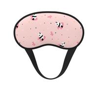 Simple Geometry Little Fresh Panda Premium Eye Mask â€“ Soft Satin Sleep Mask with Full-Print Front Design, 100% Polyester Shade Eye Cover for Travel, Meditation, Yoga & Night Rest