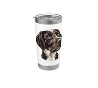 Simple German Wirehaired Pointer Portrait Stainless Steel Insulated Tumbler
