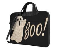 Simple Ghost Silhouette Word Boo Laptop Bag Laptop Case 15.6 Inch Computer Bags Padded Sleeve Cover For Women Men
