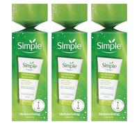 Simple Gift Set Moisturising Treats Face Wash 150ml- 3 Pack, Gentle Skincare Cleanser for Sensitive Skin Daily Hydration with Pro-Vitamin B5 and Vitamin E Soap-Free Non-Irritating Formula