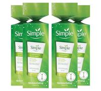 Simple Gift Set Moisturising Treats Face Wash 150ml- 4 Pack, Gentle Skincare Cleanser for Sensitive Skin Daily Hydration with Pro-Vitamin B5 and Vitamin E Soap-Free Non-Irritating Formula