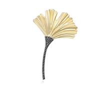 Simple Ginkgos Leaves Brooch Fashion Accessory Made From Alloy Materials with Drip Oil Craft for Versatile Styling on Clothing and Bags Fashion Pin