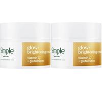 Simple Glow+ Facial Moisturiser, Face Brightening Cream for boosting Radiance with Vitamin C + Glutathione, Sensitive Skin Moisturiser, 50 ml (Pack of 2)
