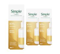 Simple Glow+ Serum 10% Vitamins C+E+F, 30ml, 3 Pack - Brightens Skin, Reduces Dark Spots & Dullness, Hydrates & Revitalizes, Lightweight Daily Skincare Booster