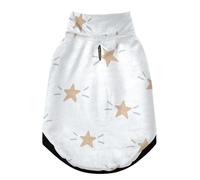 Simple Golden Stars Pattern Warm Dog Coat, Adjustable Durable Doggie Winter Jacket Reversible Cozy Puppy Cold Weather Apparel from Small to Large Breed