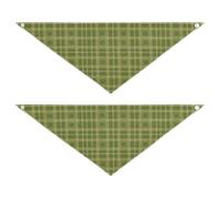 Simple Green Plaids Checkered Dog holiday bandanas Snap Button Dog Breed Bib Cute Pet Holiday Set for Dogs Cats S