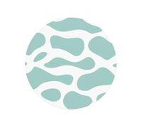 Simple Green Wave Pattern Round Magnetic Fridge Magnets For Kitchen Durable With Enduring Magnetism