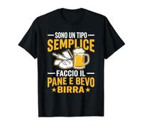 Simple Guy I Make Bread and Drink Beer Funny Baker T-Shirt