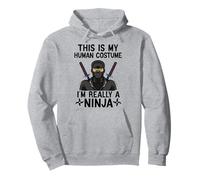 Simple Halloween Costumes for Men Women Funny Ninja Costume Pullover Hoodie