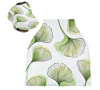 Simple Hand Drawn Leaves Baby Car Seat Cover Canopy Stretchy Nursing Covers Breathable Windproof Winter Scarf for Infant Breastfeeding Boys Girls