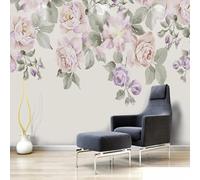 Simple Hand Painted Warm and Beautiful Watercolour Flower 3D Wallpaper Easy Install Feature Office Living Room Sofa Bedroom TV Background Wall Decoration-200cm×140cm